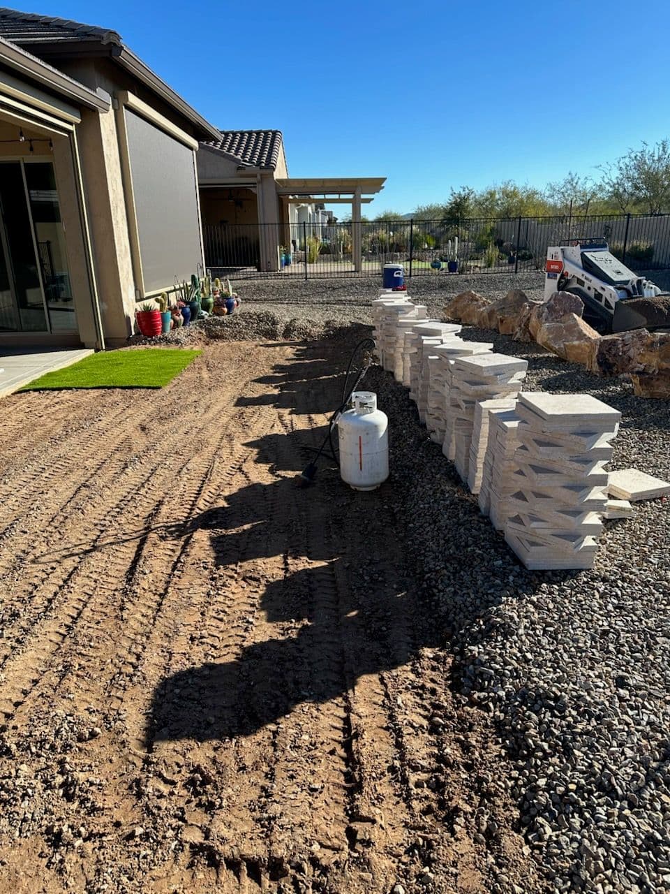 Project Transformation Begins: Stunning Travertine Installation image