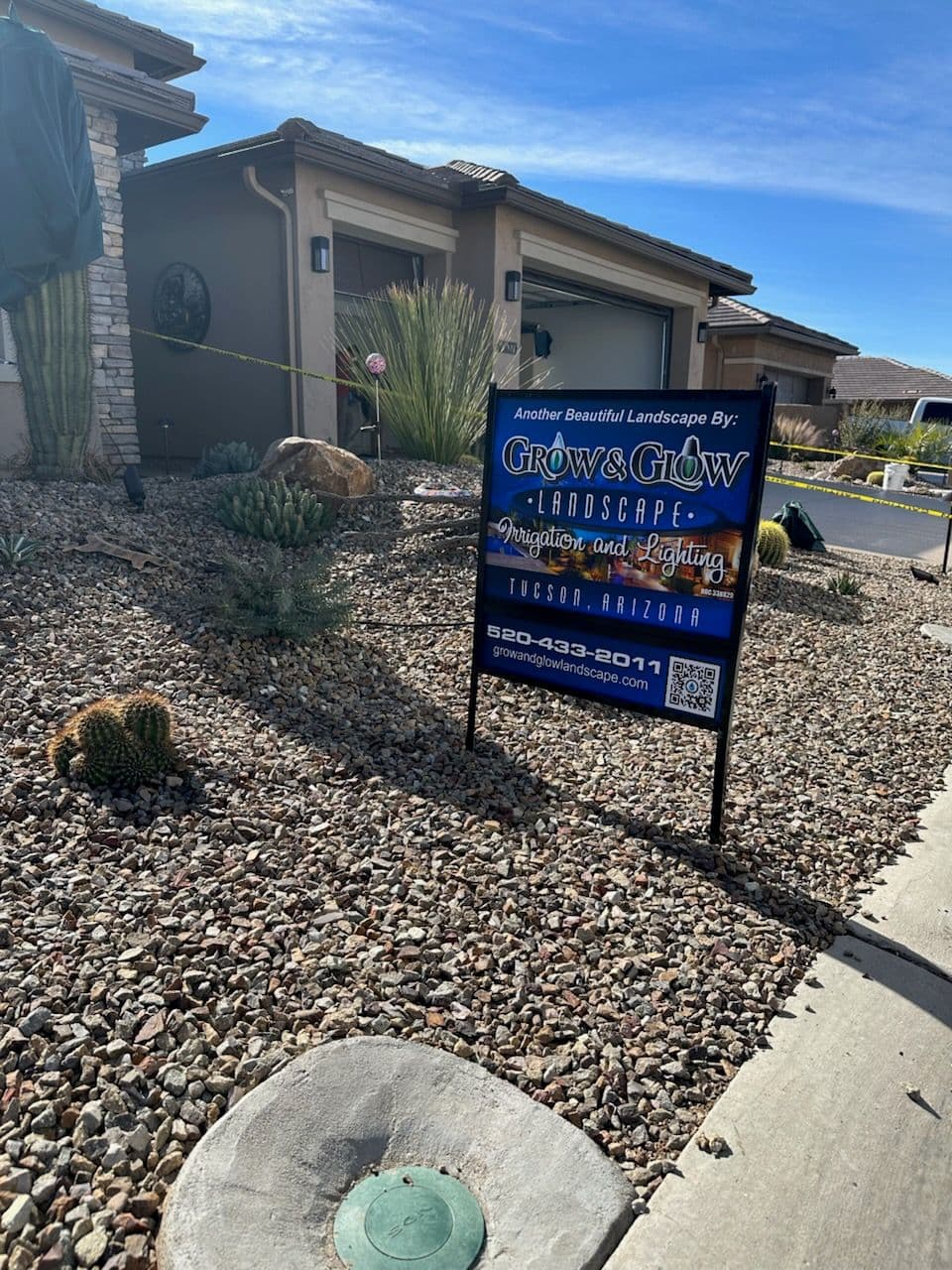 Desert Oasis Transformation with Landscape Lighting image